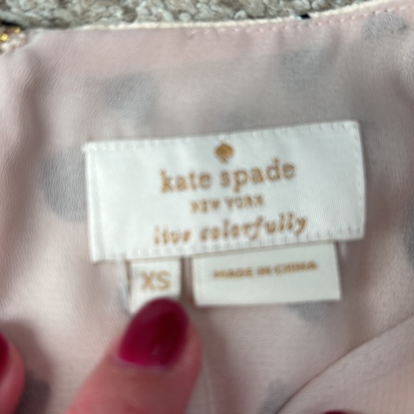 NWT Kate Spade Leopard Dot Layered Tank, XS - Picture 5 of 11